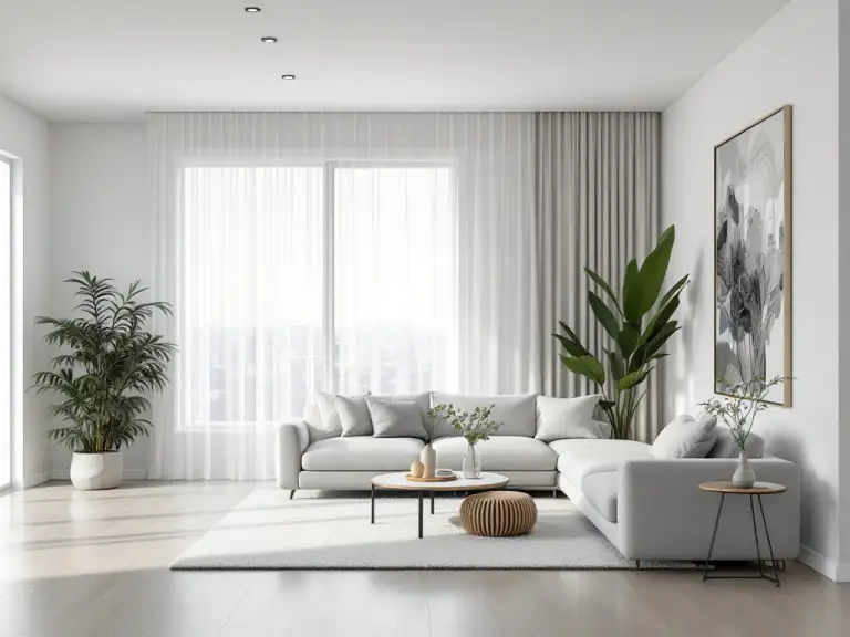 Clean bright modern home interior